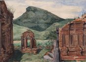 Monuments du site cham de My Son devant le mont de la dent de chat (Vietnam), aquarelle de René Mercier, 1943 (EFEO_00428)
Di tích Mỹ Sơn (Việt Nam), tranh màu nước, René Mercier, 1940