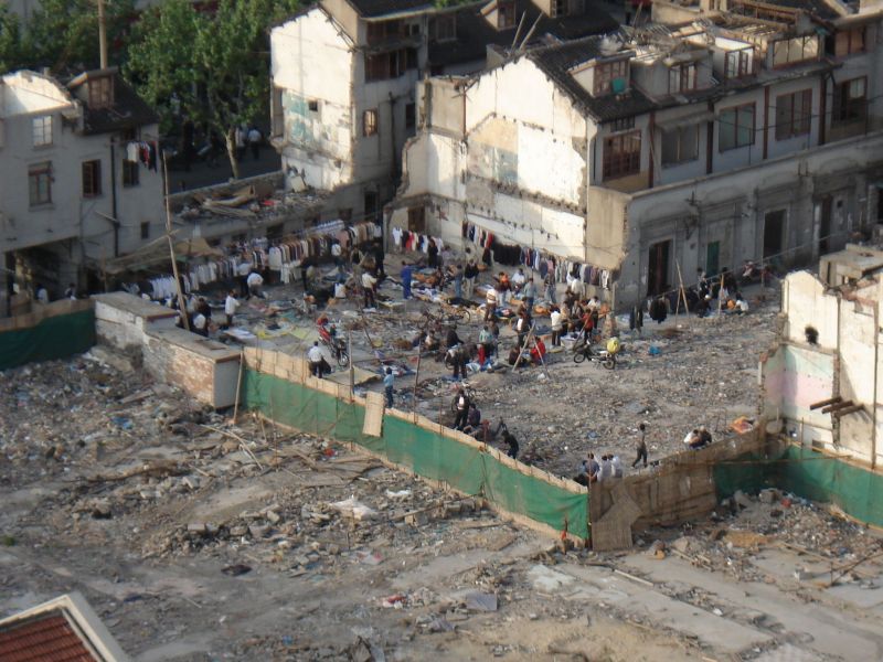 Renouvellement urbain / destructions : îlots donnant sur Xizang nanlu (entre fangbang lu et Fuxing lu) EFEO_BELM00020