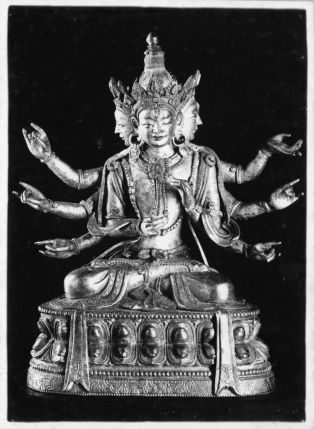 Statuette représentant Dharmadhatu-Manjuçri