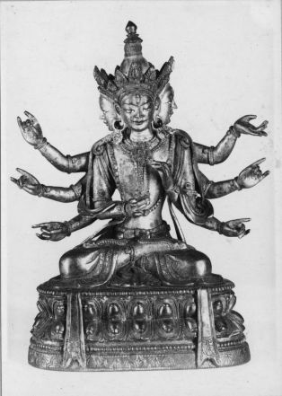 Statuette représentant Dharmadhatu-Manjuçri