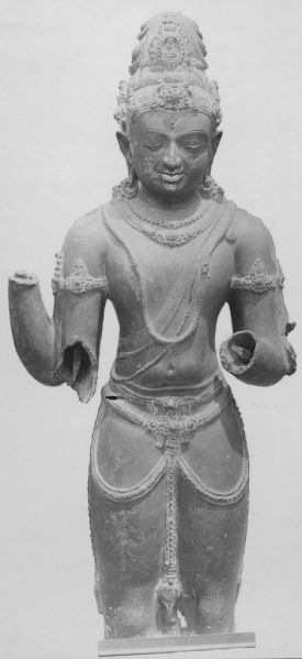 Statue d'Avalokitesvara, bronze, Tekaran (Surakarta) EFEO_INDO00141