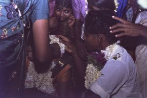 Mel Seval, mariage Chettiar, échange des guirlandes de fleurs EFEO_REIM12369